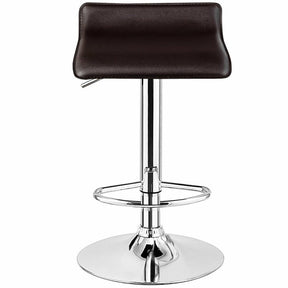 Modern Swivel Bar Stools Set of 2, Adjustable Height PU Leather Backless Counter Stools Kitchen Dining Chairs for Home, Restaurant, Bar