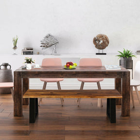 Rectangular Acacia Wood Dining Table for Outdoor Picnic and Party