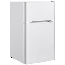 3.2 cu ft. Stainless Steel Compact Refrigerator 2-Door Mini Fridge Freezer Cooler for Dorm Office Apartment