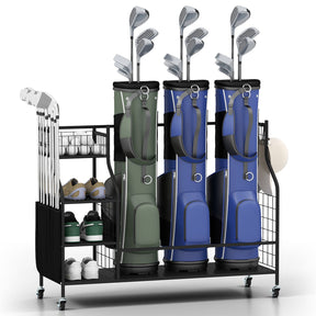 Balls and Golfing Equipment Accessories with Lockable Wheels and Removable Hooks