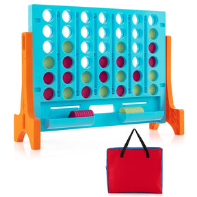 Hikidspace Jumbo 4-to-Score Connect Game Set w/Carrying Bag & 42 Chesses
