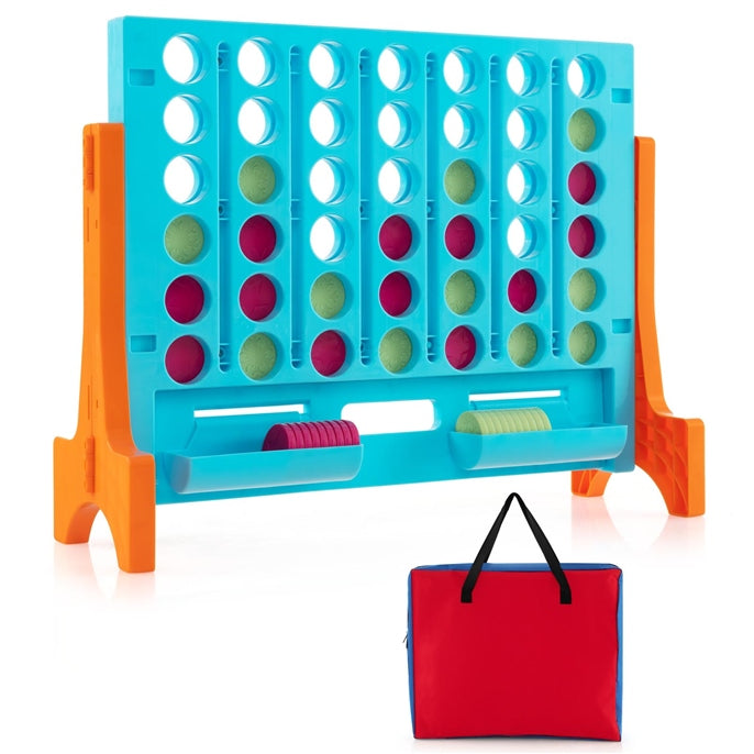 Hikidspace Jumbo 4-to-Score Connect Game Set w/Carrying Bag & 42 Chesses