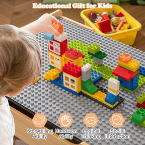 All-in-One Kids Activity Table, Hidden Storage Space & 78-Piece Train Se