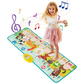 Floor Piano Mat for Toddlers, 10 Keys & 10 Built-in Songs, Kids Sensory Educational Toy Gift