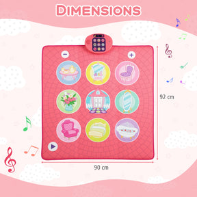 Fun Dance Mat for Kids with 5 Levels 9 Keyboard Sounds and 9 Demo Songs