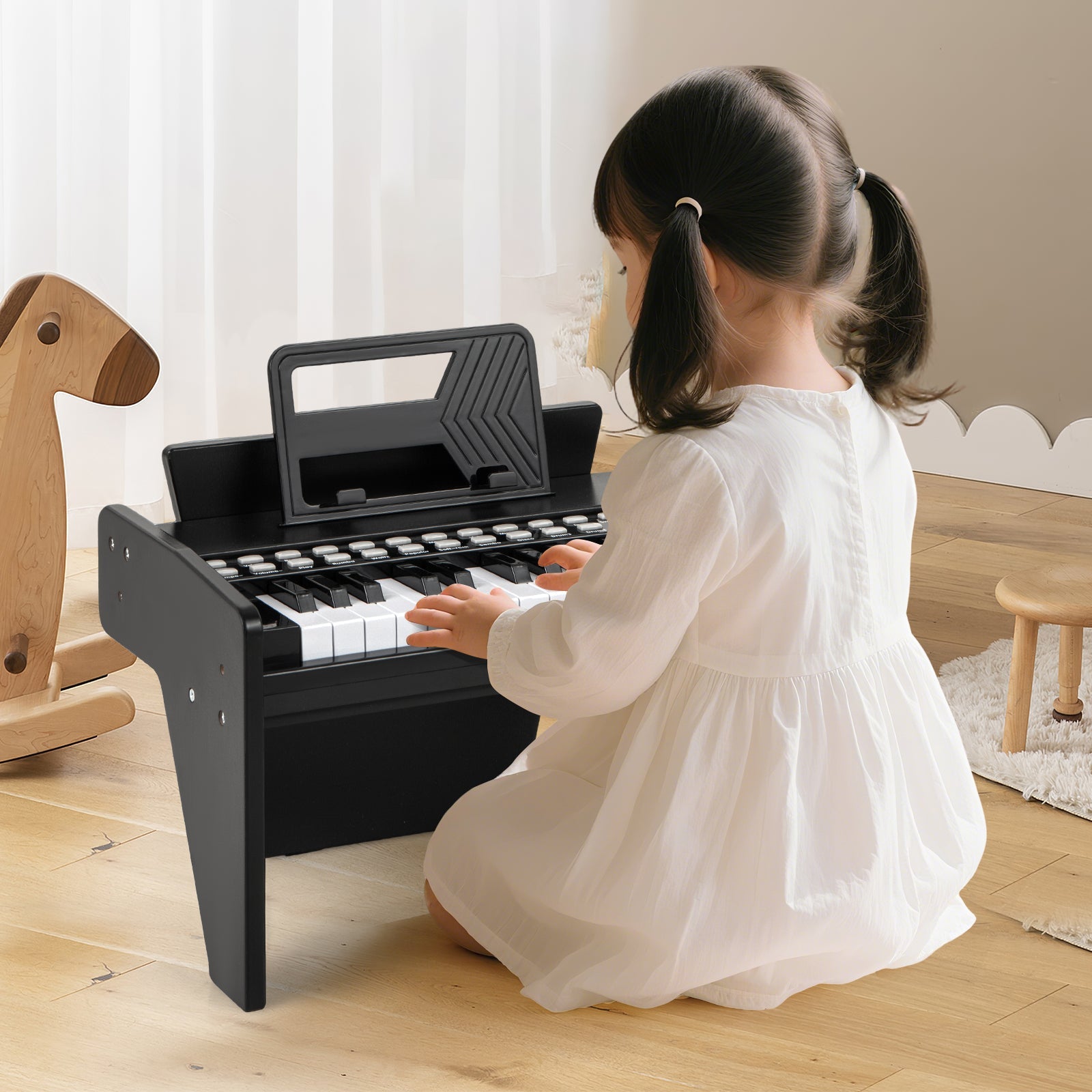 25 Keys Kids Piano Keyboard, Mini Digital Piano Toy with Adjustable Speed & Volume