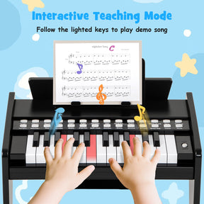 25 Keys Kids Piano Keyboard, Mini Digital Piano Toy with Adjustable Speed & Volume