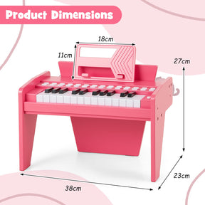 25 Keys Kids Piano Keyboard, Mini Digital Lighted Piano Toy