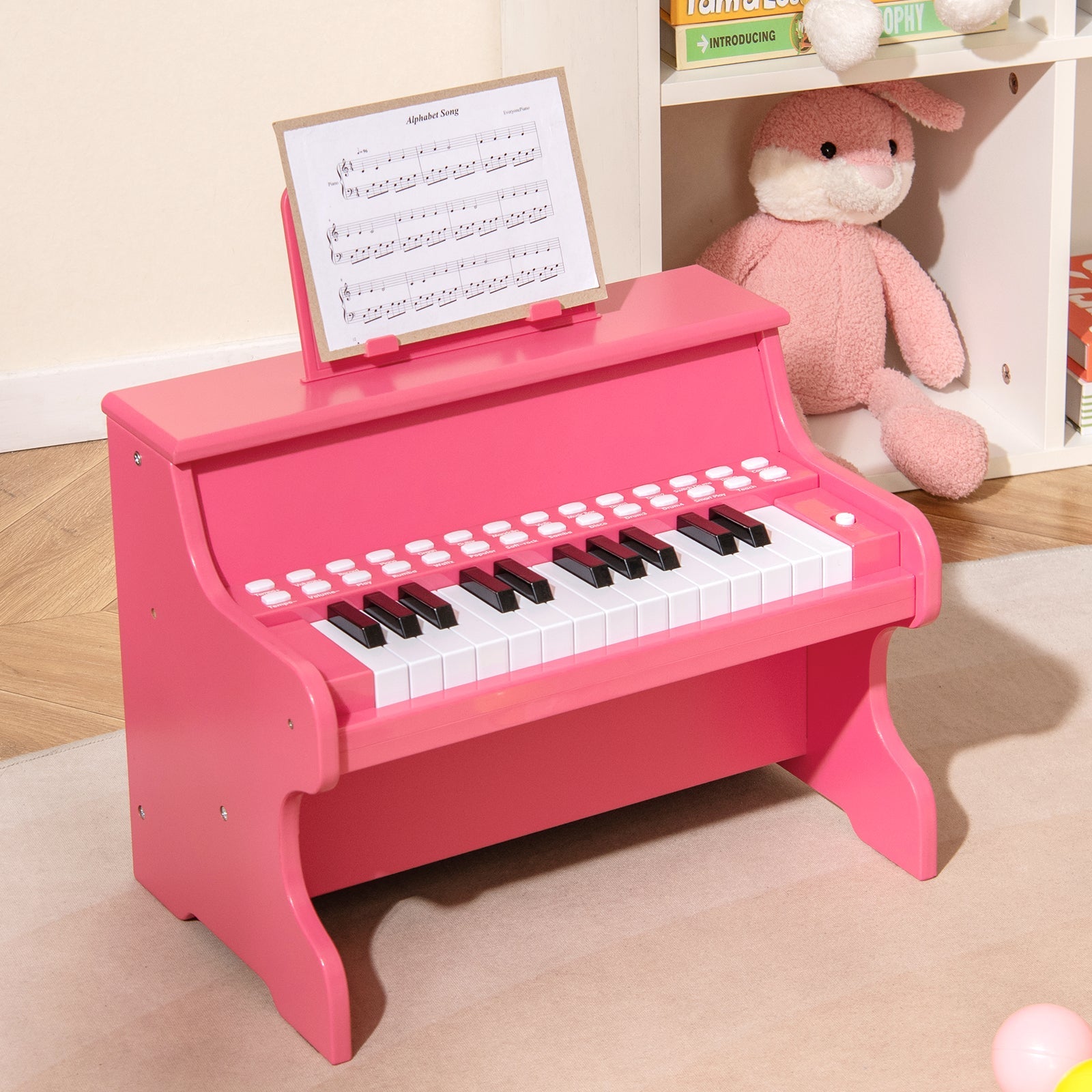 25 Keys Kids Piano Keyboard, Mini Digital Piano Toy with Adjustable Speed & Volume