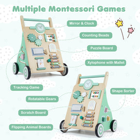 Baby Push Walker with Activity Center & 3 Different Blocks