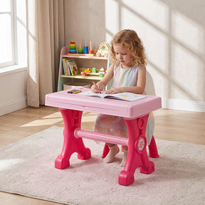 49 Keys Kids Electric Piano Keyboard Toy w/ Stool,Microphone,Lights Educational Toddler Keyboard Set for Ages 3+