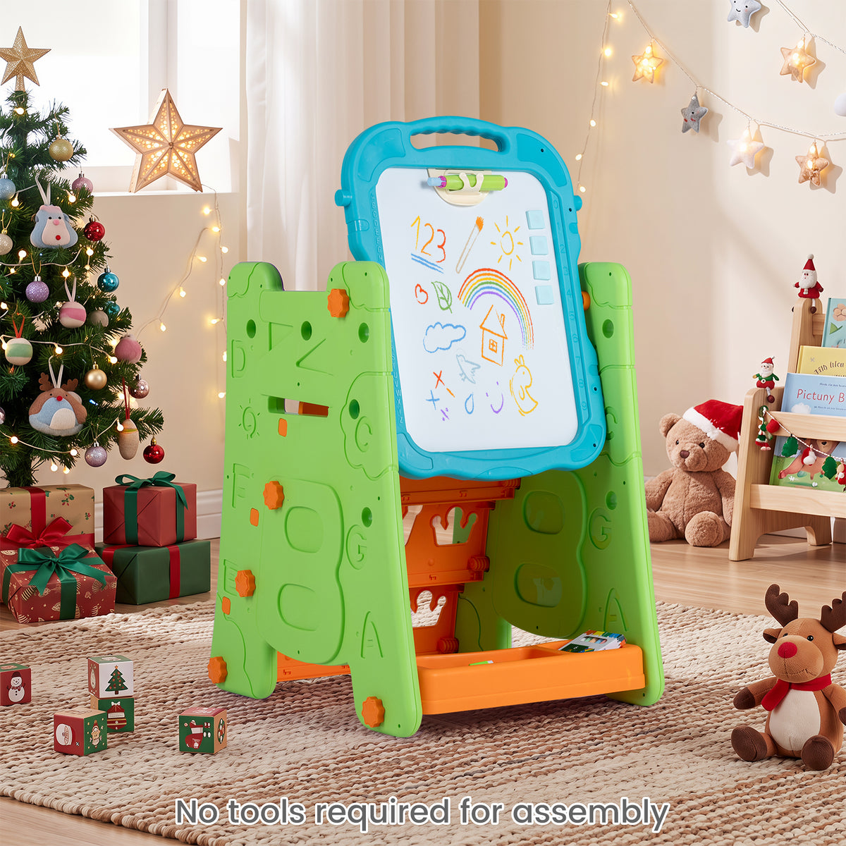 3 in 1 Art Easel for Kids, Double Sided Magnetic Board