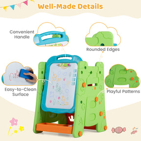 3 in 1 Art Easel for Kids, Double Sided Magnetic Board