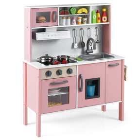 Kids Kitchen Playset with Towel Rack for Toddlers