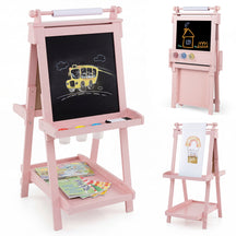 Hikidspace 3-in-1 Double-sided Art Easel with Chalkboard & Magnetic Whiteboard