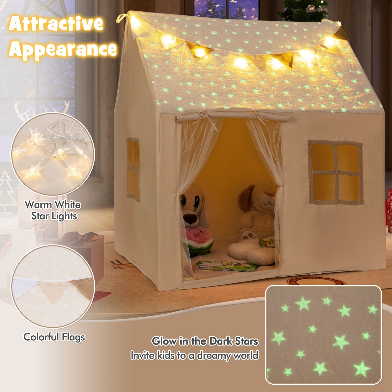 Indoor Washable Bed Tent for Boys and Girls Aged 3+ Years Old