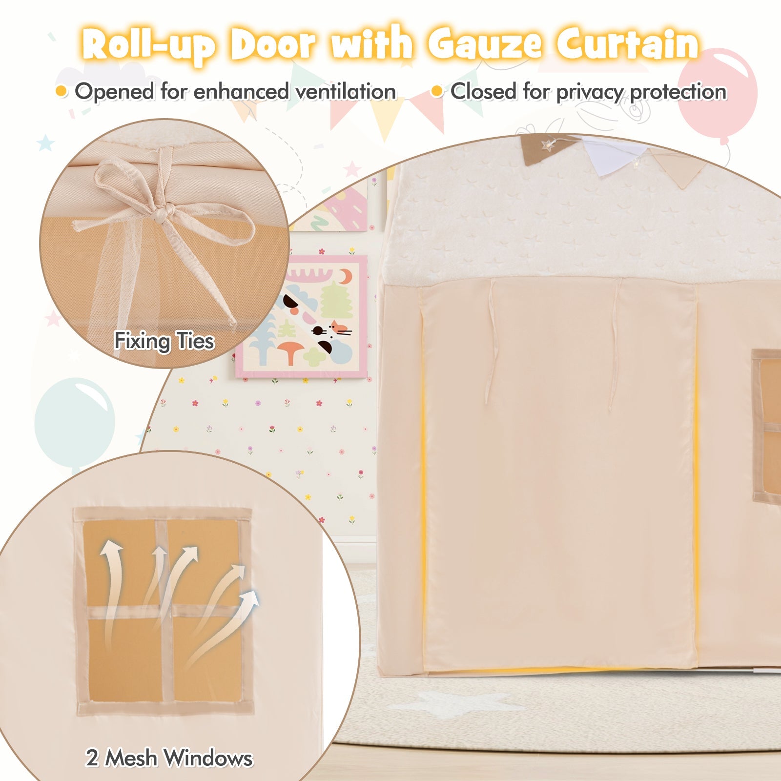 Indoor Washable Bed Tent for Boys and Girls Aged 3+ Years Old