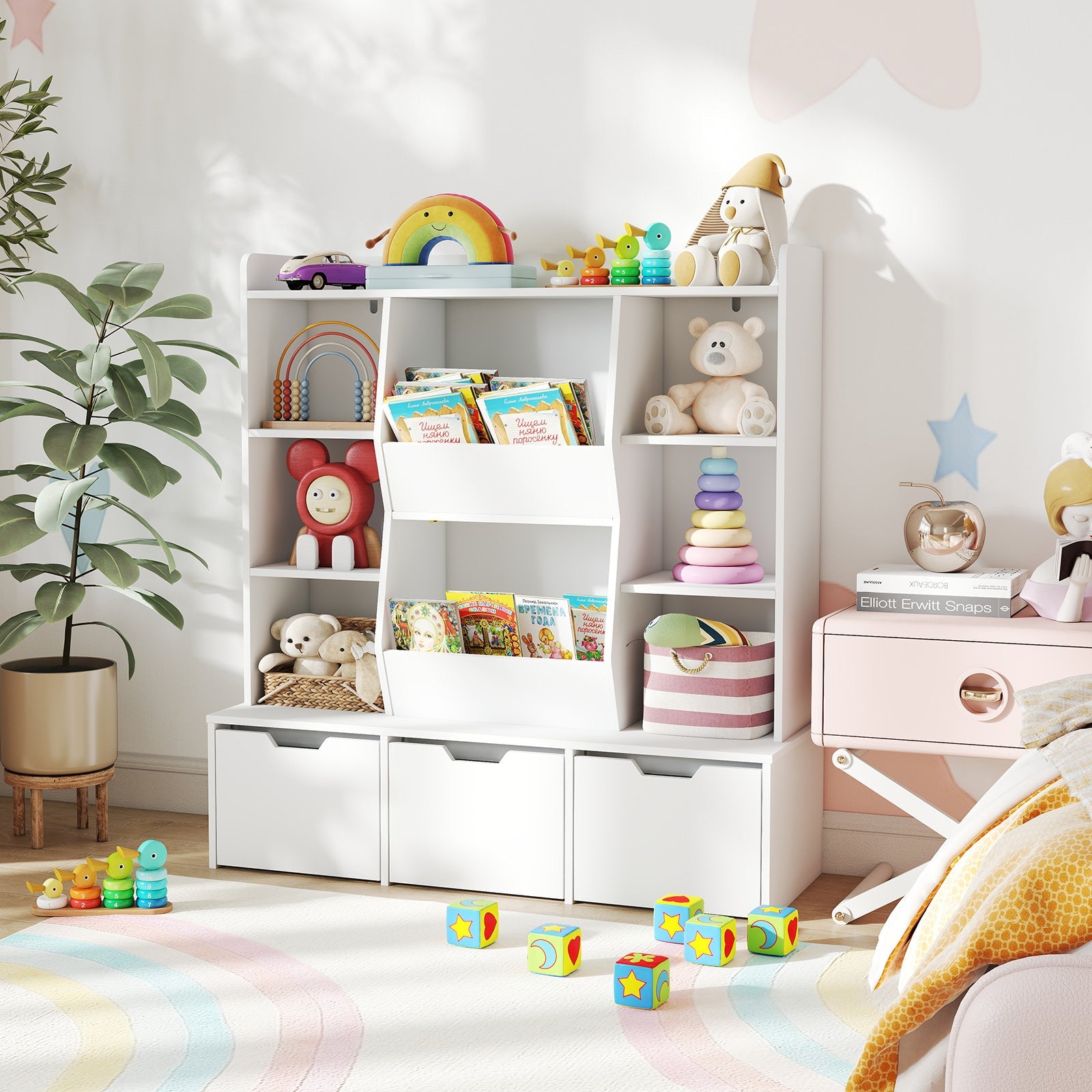 HONEY JOY Versatile Storage Cabinet for Kids Room, Bedroom, Playroom