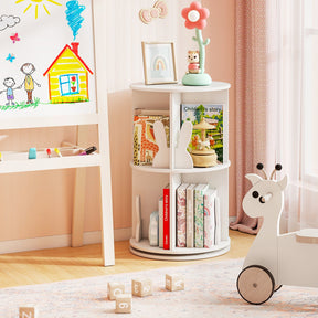 Cute 2-tier Kids Bookcase with Bunny/ Bear Bookends & 8 Compartments
