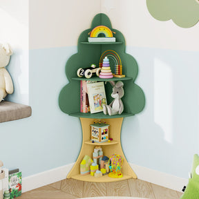 Tree Bookshelf for Kids, 5-Tier Children Book Display Rack with Anti-toppling System