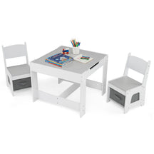 Hikidspace 3-In-1 Kids Multi Activity Table & 2 Chairs Set for Toddlers