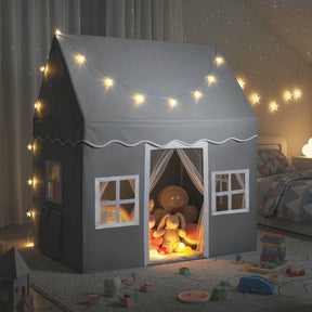 Kids Play Castle Tent Large Playhouse Toys Gifts with Star Lights Washable Mat