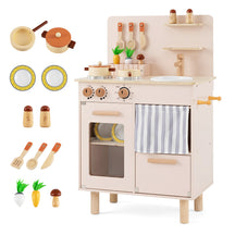 Wooden Play Kitchen for Kids, Role-Play Gift for Boys & Girls Ages 3+
