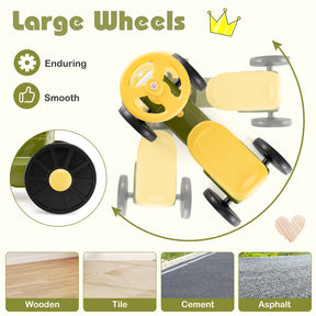 Ride on Push Car, Ride on Toy with Storage Compartment & Train Whistle Sound Button