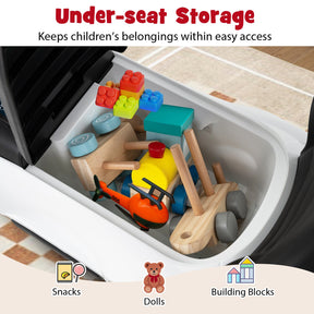 HONEY JOY 3-in-1 Ride on Push Car, Mercedes-Benz Licensed Foot to Floor Sliding Car w/Adjustable Canopy & Steering Push Bar