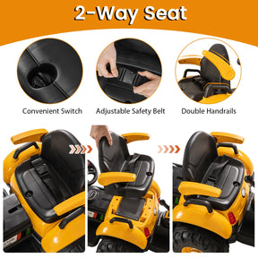 4 in 1 Ride on Tractor, Excavator & Bulldozer for Kids