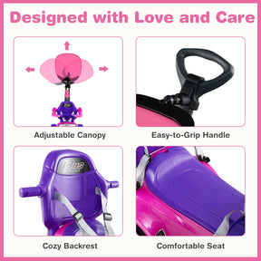 Stroller Sliding Walking Car with Horn, Music, Light & Seat Belt