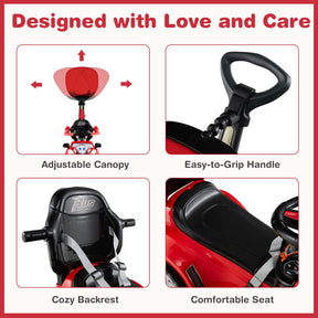 3 in 1 Push Car for Toddler, Stroller Sliding Walking Car for Boys & Girls