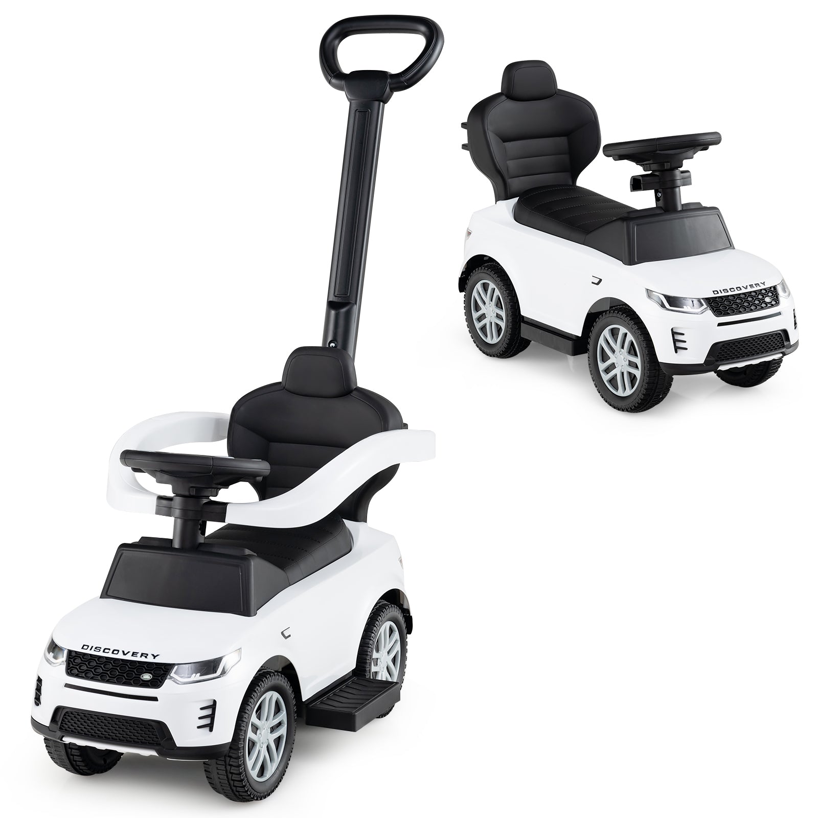 3 in 1 Push Car for Toddlers, Licensed Land Rover Discovery Ride on Toy