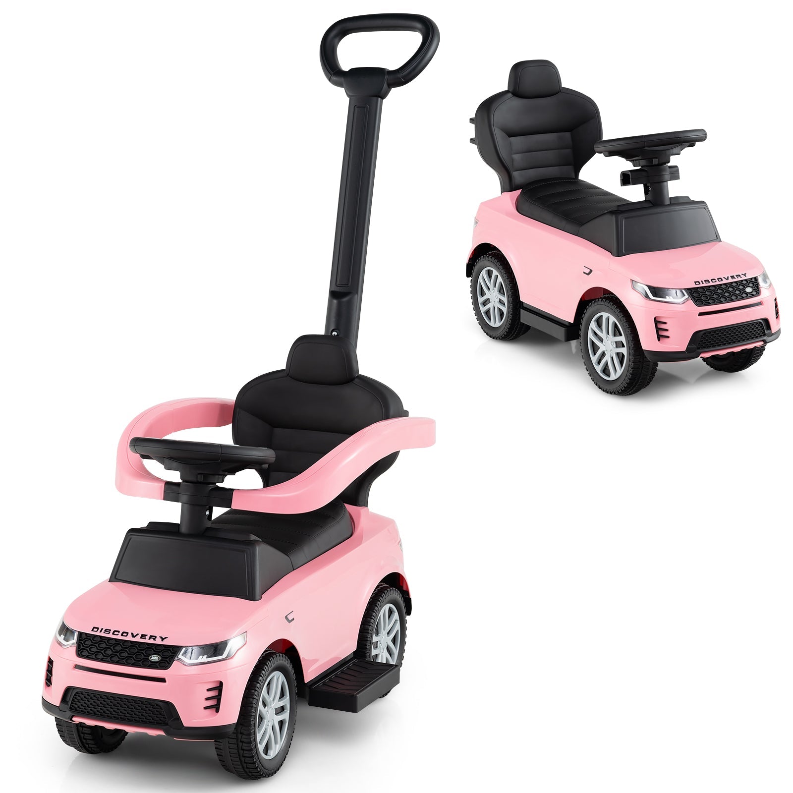 3 in 1 Push Car for Toddlers, Licensed Land Rover Discovery Ride on Toy