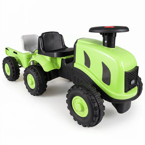 2-in-1 Ride on Tractor with Detachable Trailer, Foot-to-Floor Sliding Car with Air Horn, Dashboard