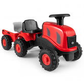 2-in-1 Ride on Tractor with Detachable Trailer, Foot-to-Floor Sliding Car with Air Horn, Dashboard