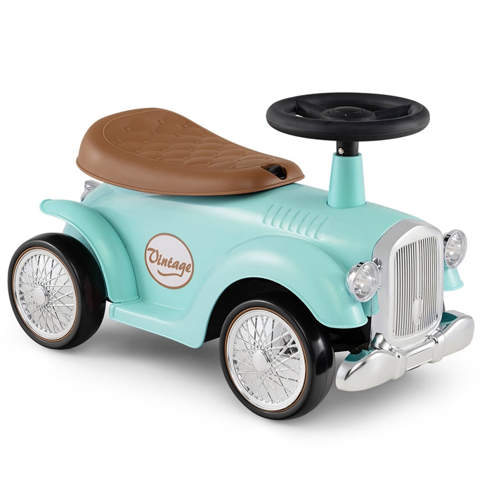 Ride On Push Car for Kids, Indoor/Outdoor Foot-to-Floor Sliding Car with Steering Wheel, Squeeze Horn & Under-seat Storage