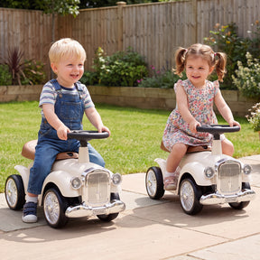 Ride On Push Car for Kids, Indoor/Outdoor Foot-to-Floor Sliding Car with Steering Wheel, Squeeze Horn & Under-seat Storage
