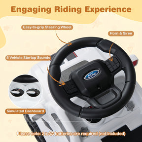 Licensed Ford Kids Ride On Push Car w/Detachable Trailer & Truck Engine Toy