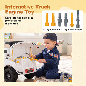 Licensed Ford Kids Ride On Push Car w/Detachable Trailer & Truck Engine Toy
