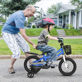 Kids Bike, 14 16 18 Inch Boys Girls Bike for 3-8 Years w/Training Wheels, Adjustable Handlebar & Seat, Removable Basket