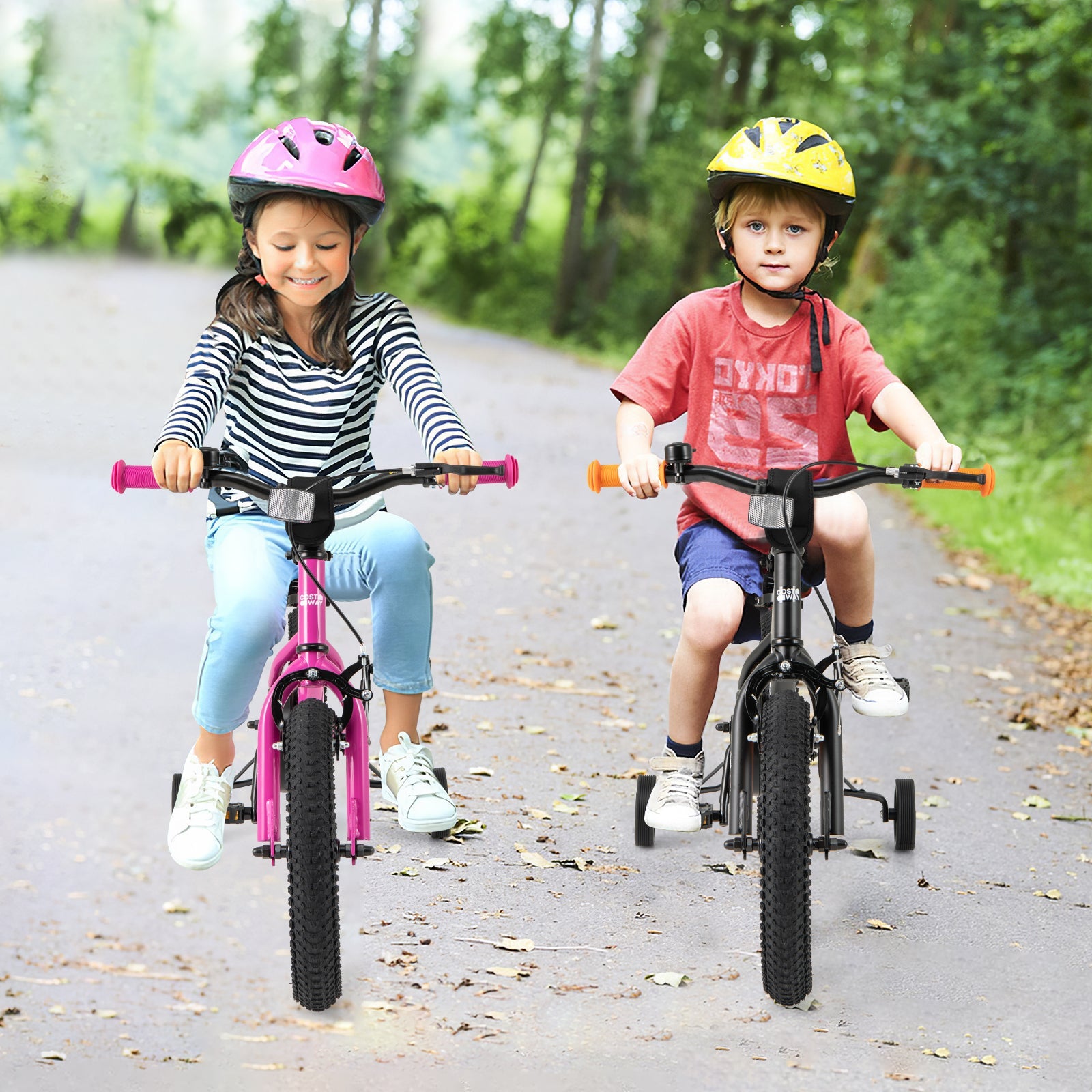 HONEY JOY 14 16 18 Inch Kid’s Bike Bicycle Removable Training Wheels for 3-8 Years