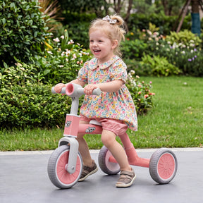 Convertible Kids Tricycle, Toddler Trike with 86° Limited Steering Angle, Carbon Steel Frame