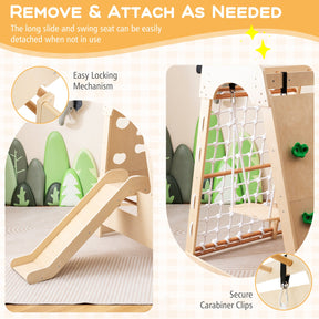 8-in-1 Indoor Jungle Gym, Montessori Climbing Playset for Kids Aged 3+ Years Old