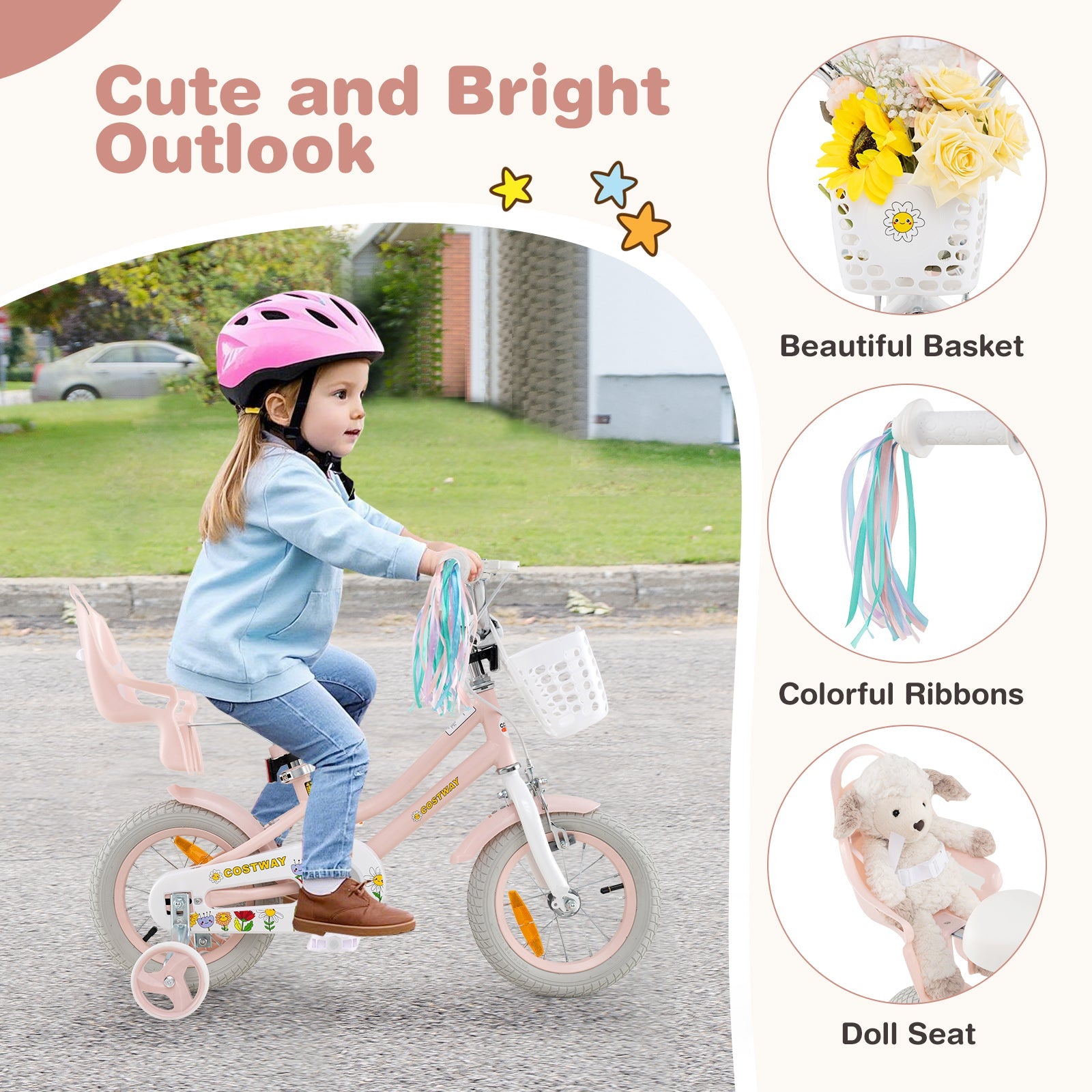 30 cm Children Training Bicycle w/ Doll Seat