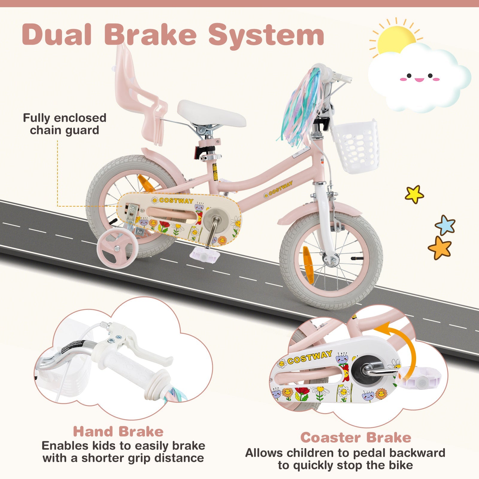 30 cm Children Training Bicycle w/ Doll Seat