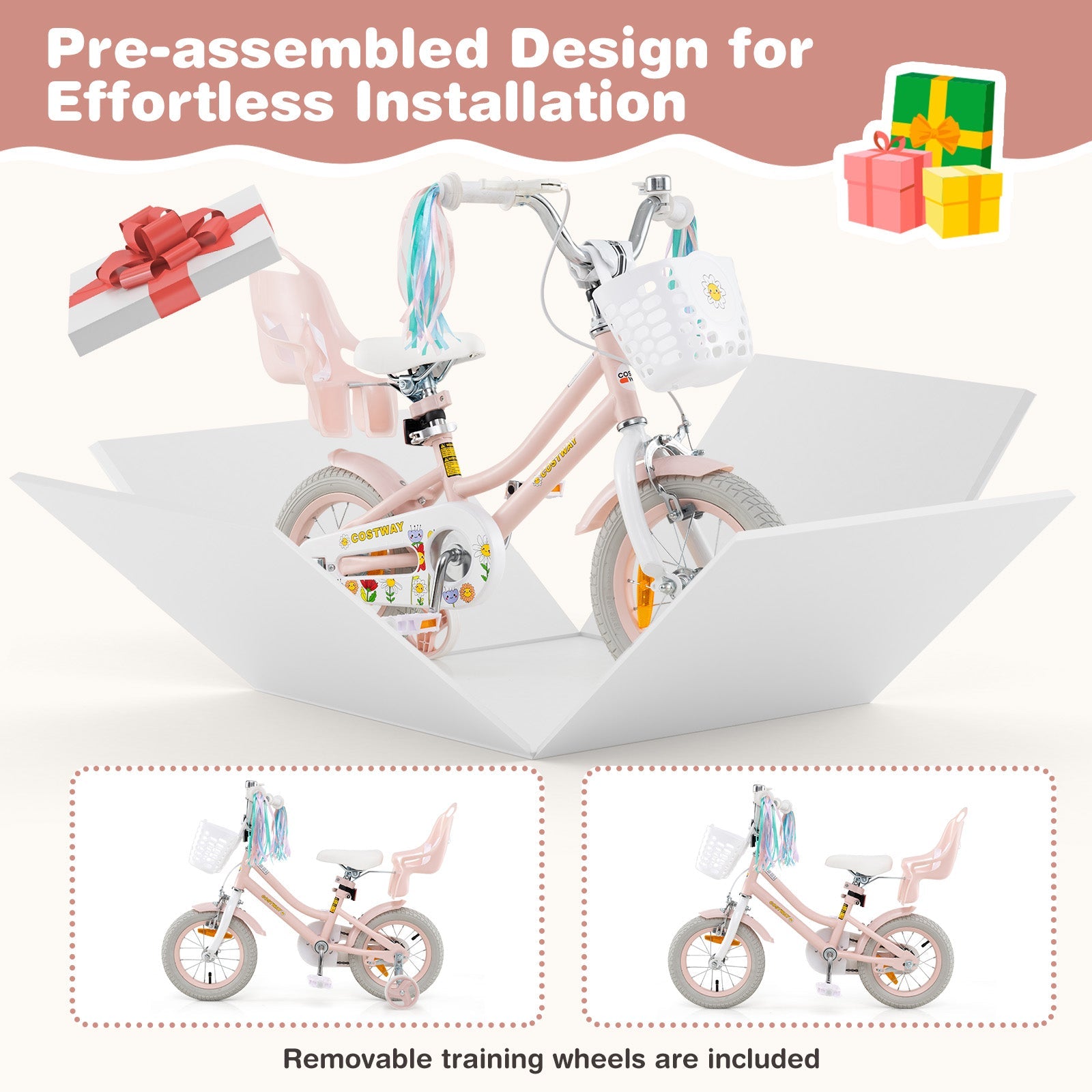 30 cm Children Training Bicycle w/ Doll Seat