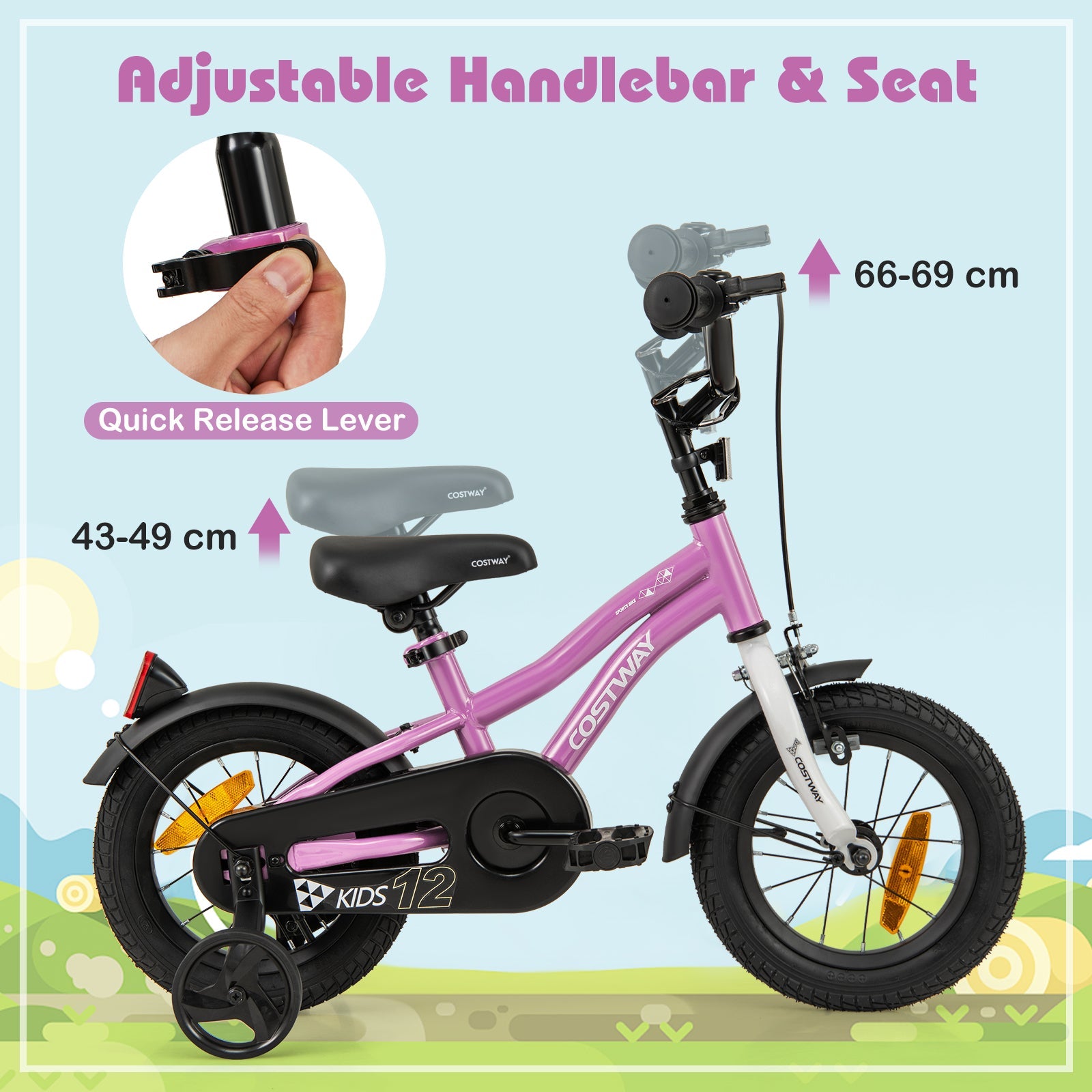 30cm Children Training Bicycle with Adjustable Seat