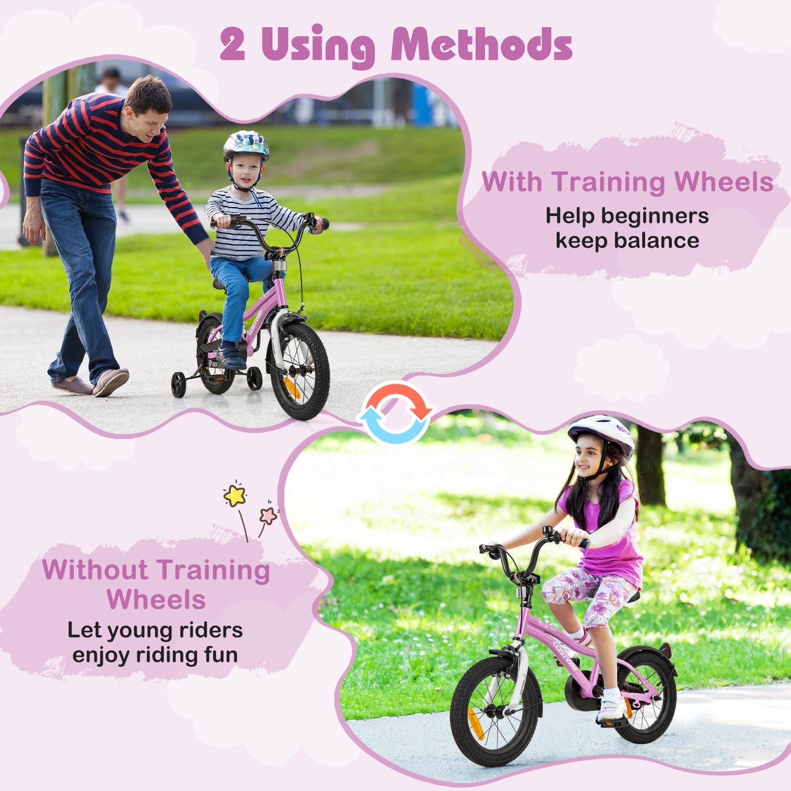 36cm Children Training Bicycle with Adjustable Seat