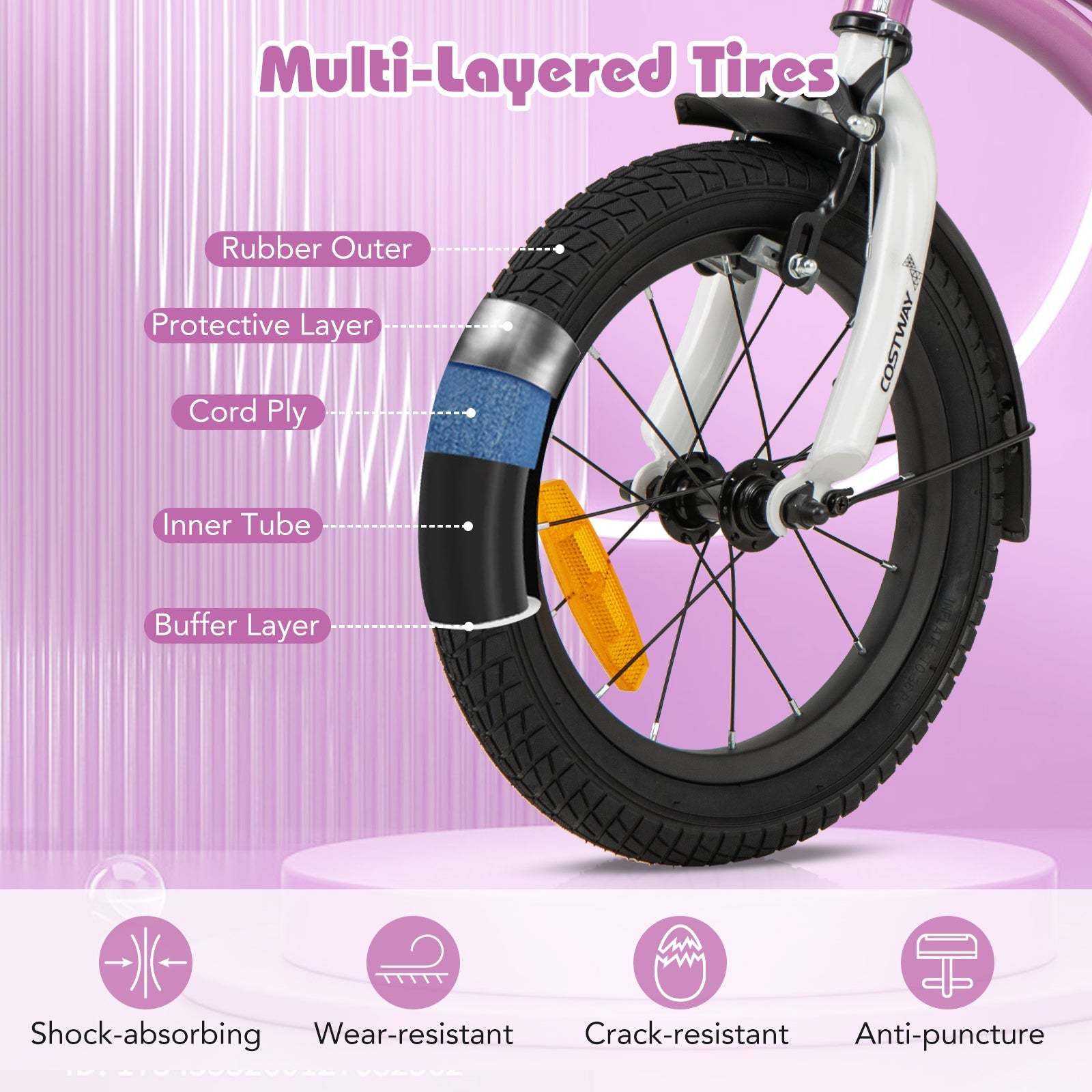 36cm Children Training Bicycle with Adjustable Seat